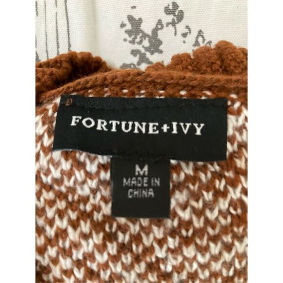 Fortune + Ivy Heavy Knit Open Front Cardigan #0290K45 Size Medium NWT (P4) - Picture 5 of 10